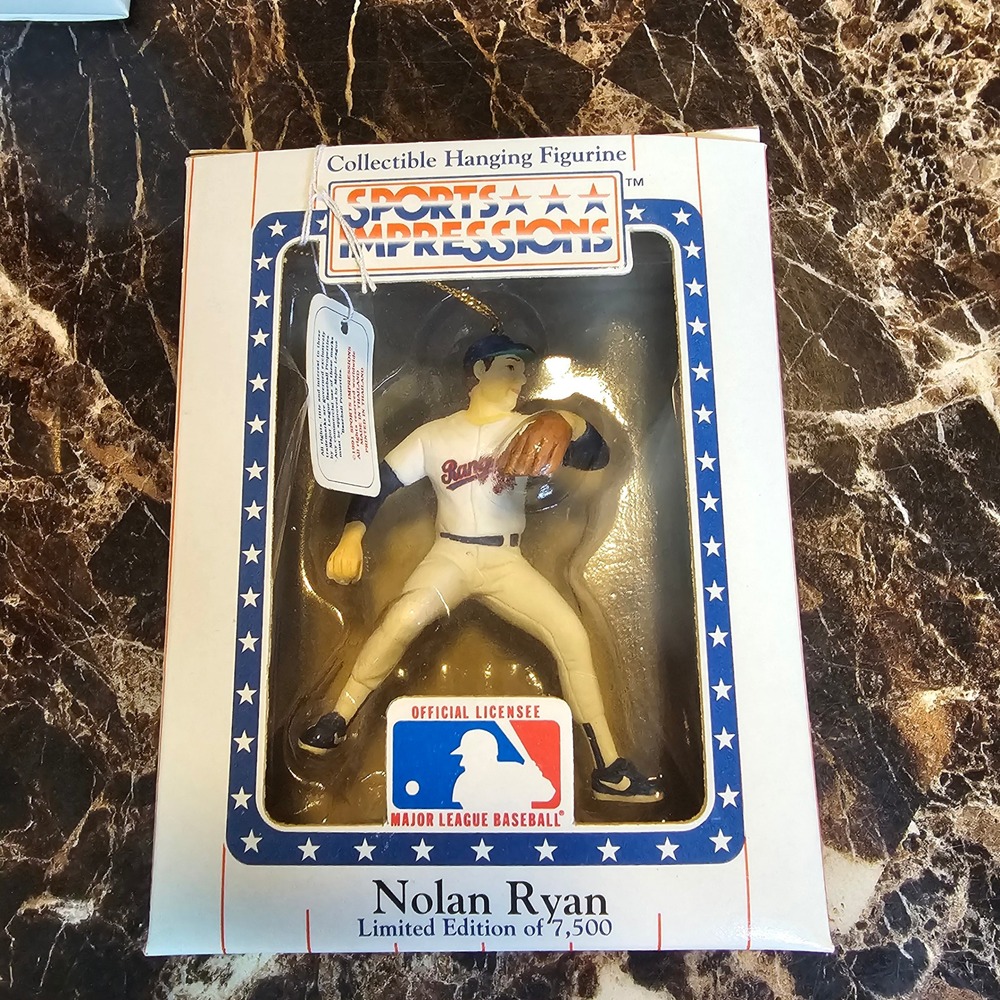 1991 Sports Impressions Nolan Ryan Texas Rangers Limited Edition Ornament Boxed